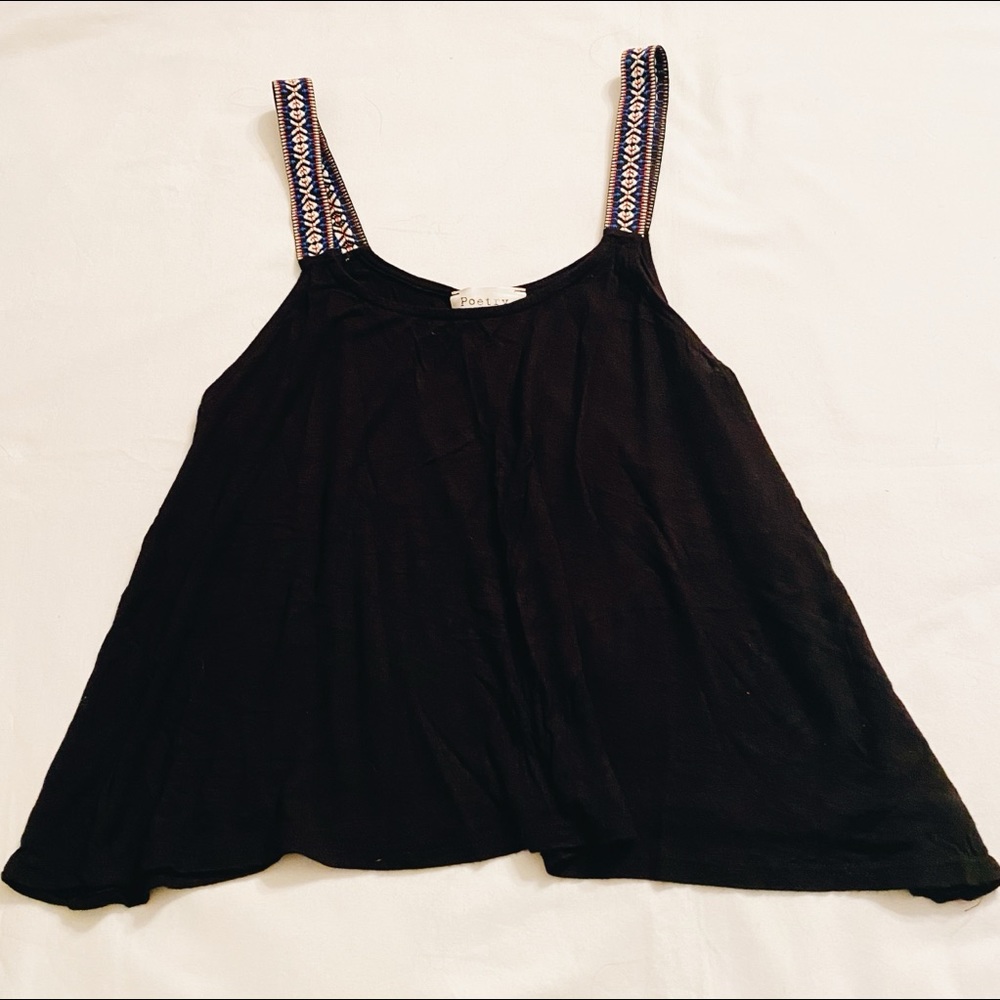 Black Flowy Tank Top